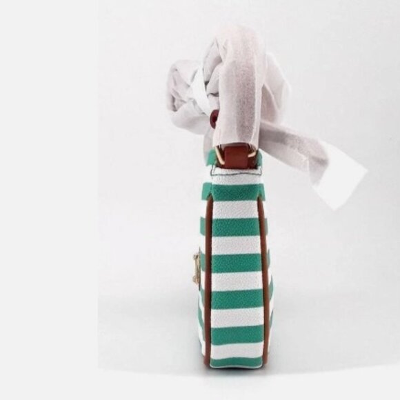 NWT DOONEY & BOURKE Sullivan Coated Cotton Lexi Stripe Crossbody Handbag - Picture 4 of 5